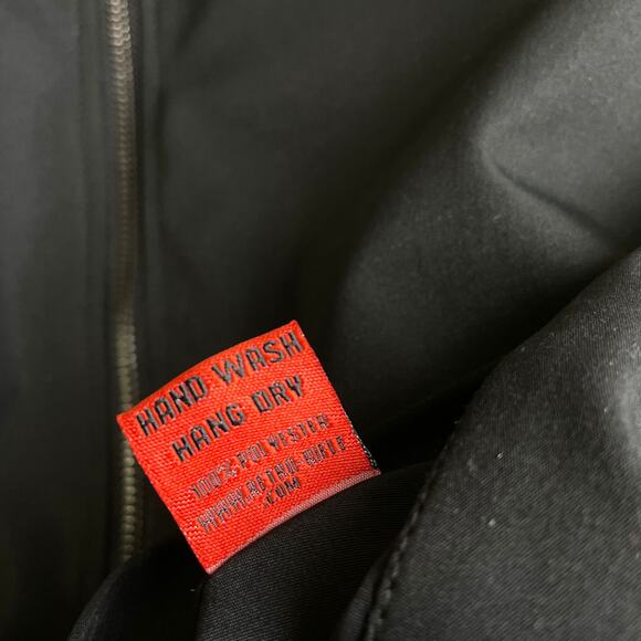 Retro Rifle Fiesta Bomber Jacket XS Black Full Zip Reversible Red Floral NWT - Picture 11 of 11